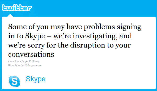 Skype Twitter