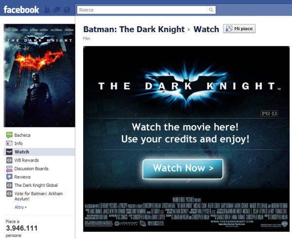 Batman su Facebook Batman su Facebook