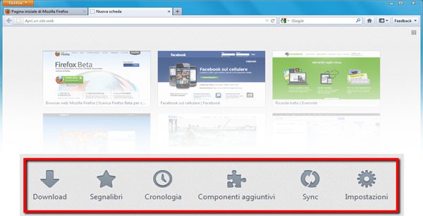 Firefox 13, tab e menu Firefox 13, tab e menu