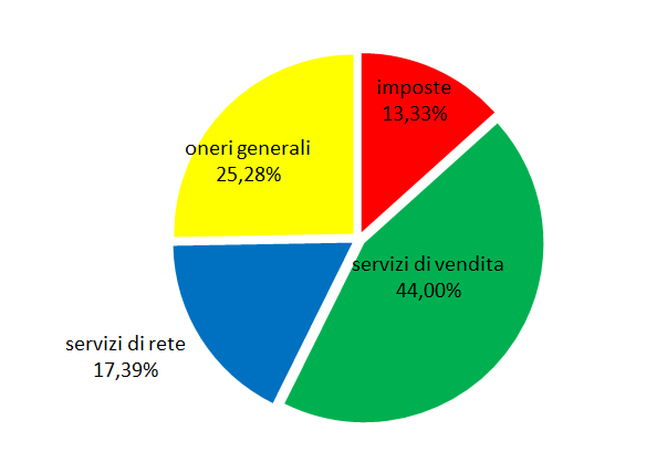 Composizione spesa per l'energia elettrica