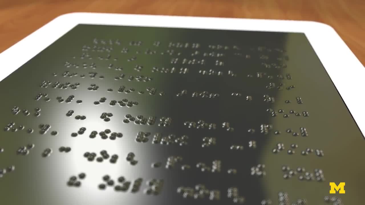 Il display con l'alfabeto braille | Webnews