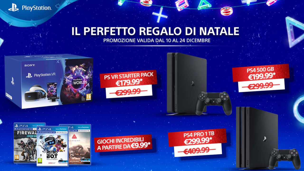 PlayStation 4 annunciate le Offerte di Natale su console, videogiochi